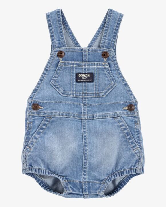 Baby Boys’ Denim Overall Romper