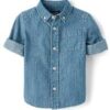 Boys' Button - Up Chambray Shirt
