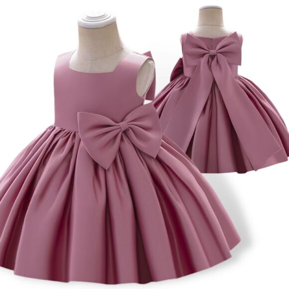 Girls’ Party Dress with Bow