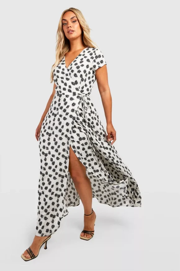 Women’s Floral Wrap Maxi Dress