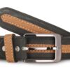 Ribbed Leather Belt