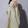 Ribbed Chiffon Saree