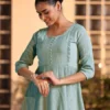 Ribbed A-Line Kurti